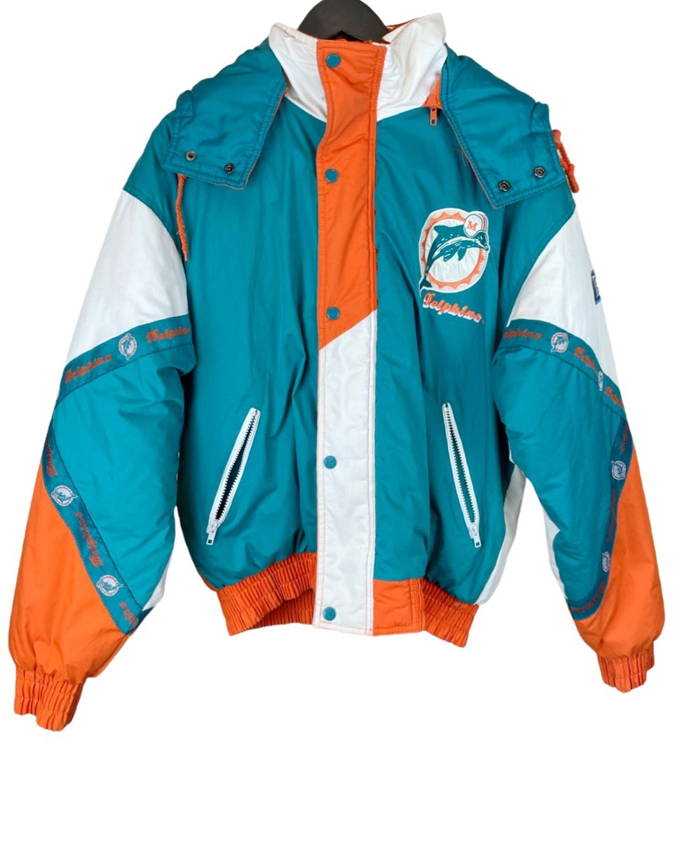 Vintage Miami Dolphins Jacket Big And Tall Size Large By Pro Player